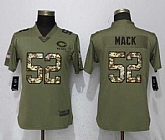 Women Nike Bears 52 Khalil Mack Olive Camo Salute To Service Limited Jersey,baseball caps,new era cap wholesale,wholesale hats
